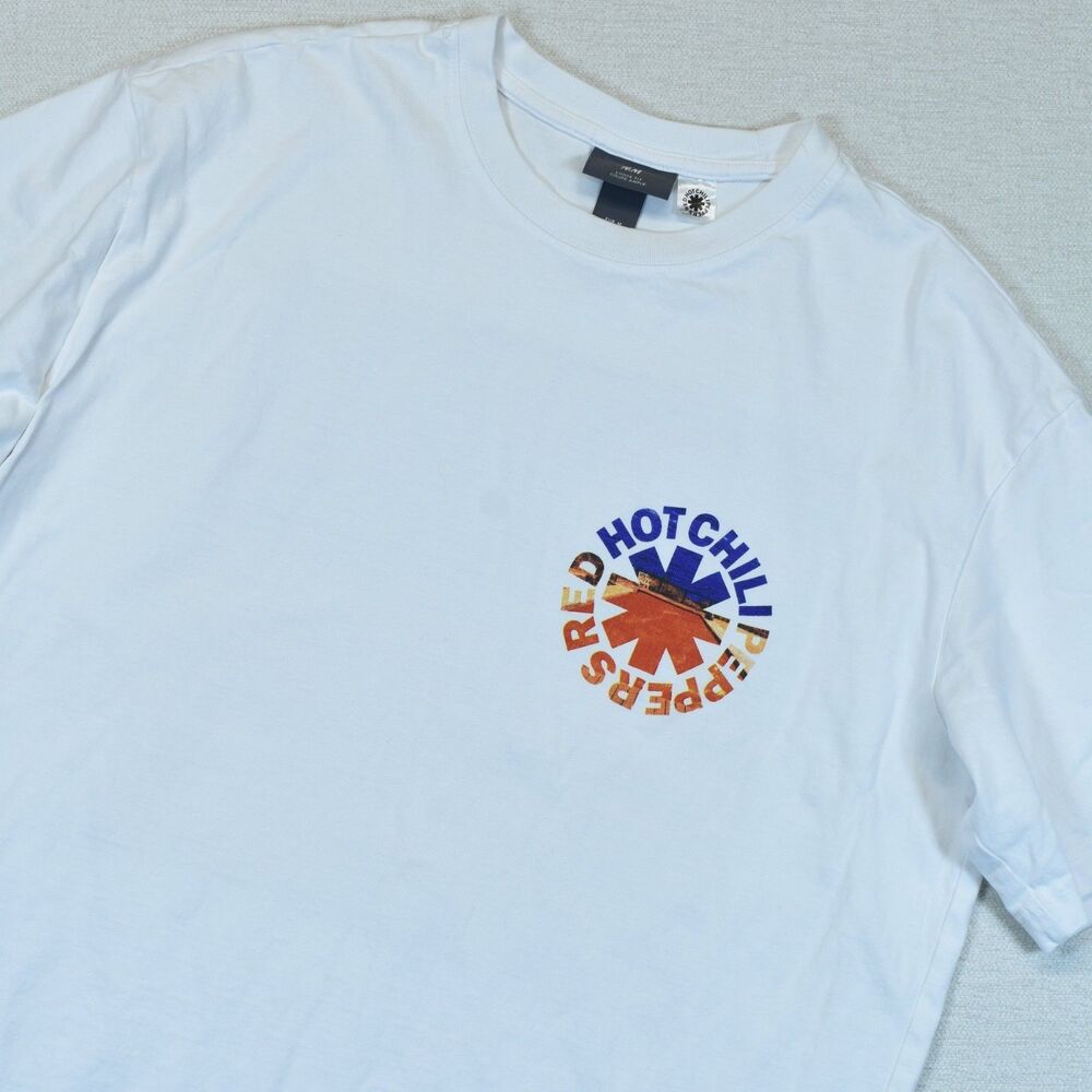 Red Hot Chili Peppers T Shirt H&M Medium M White Californication Band Tee